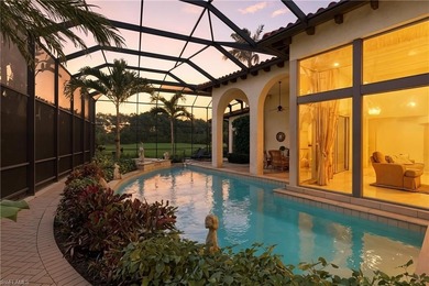 Stunning lake and golf course views surround this elegant on Bears Paw Country Club in Florida - for sale on GolfHomes.com, golf home, golf lot