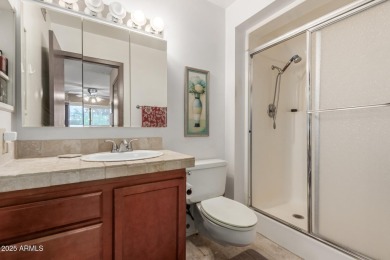 This well-cared-for 2-bedroom, 1.75-bath townhome is move-in on Sun City Lakes West and East in Arizona - for sale on GolfHomes.com, golf home, golf lot