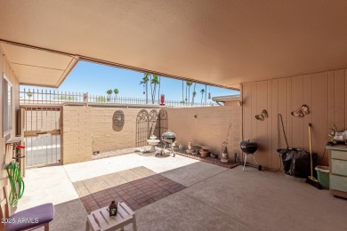 This well-cared-for 2-bedroom, 1.75-bath townhome is move-in on Sun City Lakes West and East in Arizona - for sale on GolfHomes.com, golf home, golf lot