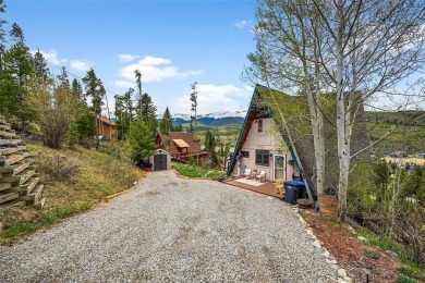 Distinctive A-Frame Mountain Retreat with Sweeping Views of on Breckenridge Golf Club in Colorado - for sale on GolfHomes.com, golf home, golf lot