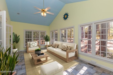 Situated in a peaceful cul-de-sac, this home sits on a large 2 on Pinewild Country Club of Pinehurst in North Carolina - for sale on GolfHomes.com, golf home, golf lot