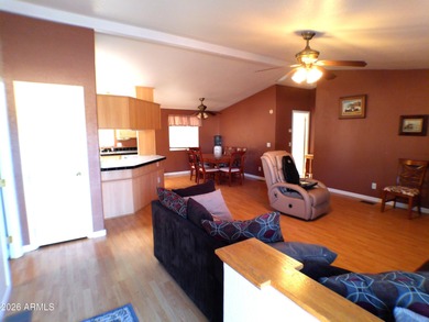 This Stucco 2 Bedroom 2 Full Bath home has an oversized 2nd on Queen Valley Golf Course in Arizona - for sale on GolfHomes.com, golf home, golf lot