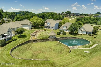 GOLF COURSE, POND, and WATERFALL VIEWS from the back patio on Rarity Bay Country Club - Loudon in Tennessee - for sale on GolfHomes.com, golf home, golf lot