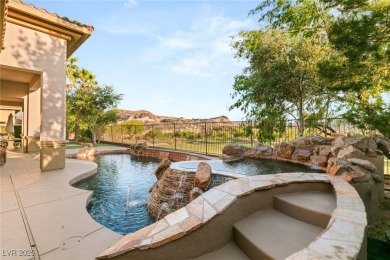 Elevated above the 4th hole in gated Sorrento at Lake Las Vegas on Reflection Bay Golf Club in Nevada - for sale on GolfHomes.com, golf home, golf lot