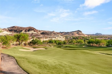 Elevated above the 4th hole in gated Sorrento at Lake Las Vegas on Reflection Bay Golf Club in Nevada - for sale on GolfHomes.com, golf home, golf lot