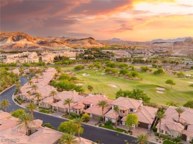Elevated above the 4th hole in gated Sorrento at Lake Las Vegas on Reflection Bay Golf Club in Nevada - for sale on GolfHomes.com, golf home, golf lot