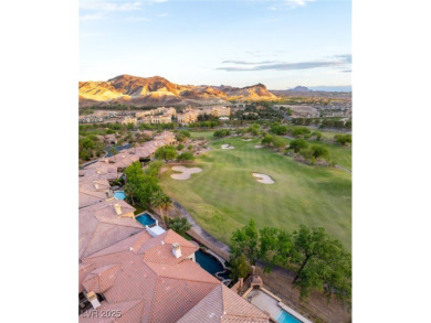 Elevated above the 4th hole in gated Sorrento at Lake Las Vegas on Reflection Bay Golf Club in Nevada - for sale on GolfHomes.com, golf home, golf lot