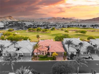 Elevated above the 4th hole in gated Sorrento at Lake Las Vegas on Reflection Bay Golf Club in Nevada - for sale on GolfHomes.com, golf home, golf lot