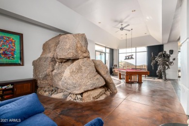 This contemporary home offers exceptionally elevated & stunning on Desert Mountain Golf Club - Renegade Course in Arizona - for sale on GolfHomes.com, golf home, golf lot
