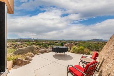 This contemporary home offers exceptionally elevated & stunning on Desert Mountain Golf Club - Renegade Course in Arizona - for sale on GolfHomes.com, golf home, golf lot