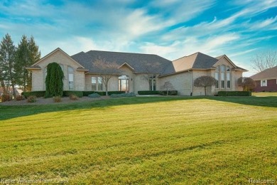 This Gorgeous Brick Ranch w/ oversized 3 car attached garage on Metamora Country Club in Michigan - for sale on GolfHomes.com, golf home, golf lot