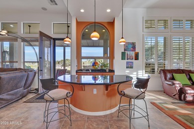 Exquisitely sited, this DISTINCTIVELY BEAUTIFUL LAKE FRONT GOLF on Trilogy Golf Club At Vistancia in Arizona - for sale on GolfHomes.com, golf home, golf lot