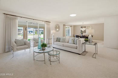 Enter through a charming iron-gated private courtyard that sets on Pebblebrook Golf Course in Arizona - for sale on GolfHomes.com, golf home, golf lot