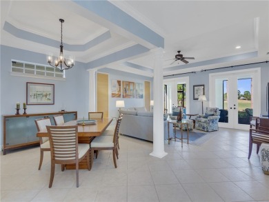 This courtyard pool home is nestled on a lush golf course on Indian River Club in Florida - for sale on GolfHomes.com, golf home, golf lot