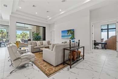Step into this stunning custom residence by Gulfshore Homes, set on Miromar Lakes Golf Club in Florida - for sale on GolfHomes.com, golf home, golf lot
