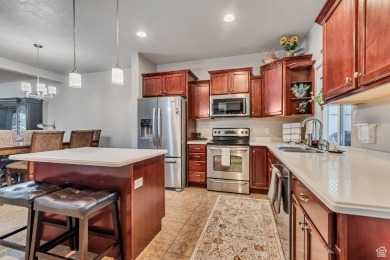 Directly off the kitchen leads to a PRIVATE cover patio, with no on Schneiters Pebble Brook Golf Course in Utah - for sale on GolfHomes.com, golf home, golf lot