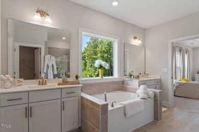 Step into this beautifully crafted, 5BR/4BA gem, ideal for on The Preserve At Jordan Lake Golf Club in North Carolina - for sale on GolfHomes.com, golf home, golf lot