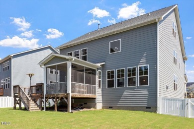 Step into this beautifully crafted, 5BR/4BA gem, ideal for on The Preserve At Jordan Lake Golf Club in North Carolina - for sale on GolfHomes.com, golf home, golf lot