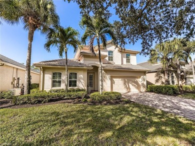 Enjoy breathtaking sunsets and a stunning lake view from this on Shadow Wood Country Club in Florida - for sale on GolfHomes.com, golf home, golf lot