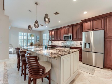 Enjoy breathtaking sunsets and a stunning lake view from this on Shadow Wood Country Club in Florida - for sale on GolfHomes.com, golf home, golf lot