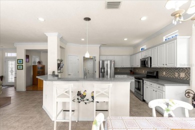 Discover this well-maintained 2 bedroom, 2 bath home plus a den on Eagle Ridge At Spruce Creek Country Club in Florida - for sale on GolfHomes.com, golf home, golf lot