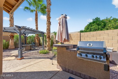 Charming home w/stone facade + extended paver front courtyard on Arizona Traditions Golf Club in Arizona - for sale on GolfHomes.com, golf home, golf lot