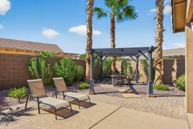 Charming home w/stone facade + extended paver front courtyard on Arizona Traditions Golf Club in Arizona - for sale on GolfHomes.com, golf home, golf lot