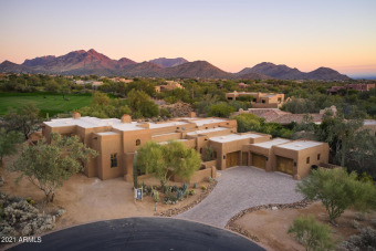 A perfect blend of modern luxury and adobe/territorial on Desert Highlands Golf Club in Arizona - for sale on GolfHomes.com, golf home, golf lot