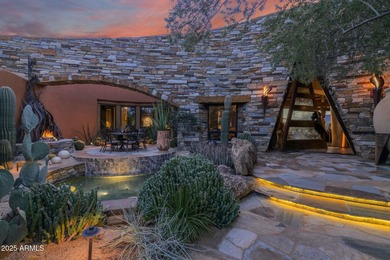 This stunning custom home, designed by renowned architect Shelby on The Boulders Resort Golf Club in Arizona - for sale on GolfHomes.com, golf home, golf lot