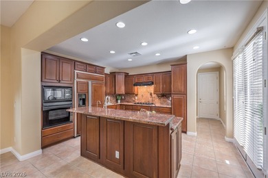 Spectacular single-story villa located on a cul-de-sac in the on Southern Highlands Golf Club in Nevada - for sale on GolfHomes.com, golf home, golf lot