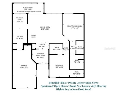 Beautiful and spacious 2-bedroom, 2-bath Camelot Village villa on Highland Lakes Executive Golf Course in Florida - for sale on GolfHomes.com, golf home, golf lot