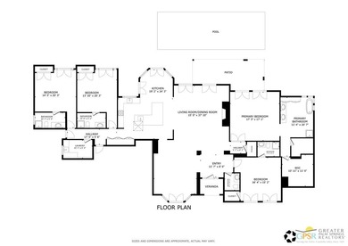 A rare blend of architectural scale, designer finishes, and on Indian Canyons Golf Resort - North Course in California - for sale on GolfHomes.com, golf home, golf lot