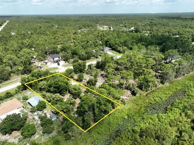 Electric is running in front of this paved road lot with pond on Seminole Lakes Country Club in Florida - for sale on GolfHomes.com, golf home, golf lot