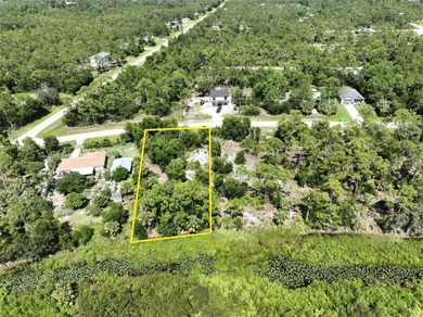 Electric is running in front of this paved road lot with pond on Seminole Lakes Country Club in Florida - for sale on GolfHomes.com, golf home, golf lot