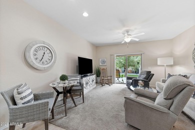 HOME IS FULLY FURNISHED! This move-in ready townhome offers an on Sunland Springs Golf Course  in Arizona - for sale on GolfHomes.com, golf home, golf lot