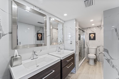 Step into elegance in this fully remodeled, turnkey residence on Turnberry Isle Resort and Club in Florida - for sale on GolfHomes.com, golf home, golf lot