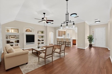 Fall in love with this inviting Palmera model, situated just on Wildhorse Golf Club of Robson Ranch in Texas - for sale on GolfHomes.com, golf home, golf lot