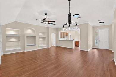 Fall in love with this inviting Palmera model, situated just on Wildhorse Golf Club of Robson Ranch in Texas - for sale on GolfHomes.com, golf home, golf lot