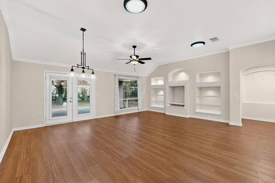 Fall in love with this inviting Palmera model, situated just on Wildhorse Golf Club of Robson Ranch in Texas - for sale on GolfHomes.com, golf home, golf lot