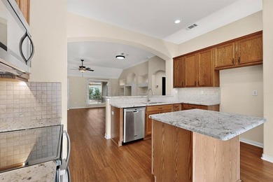 Fall in love with this inviting Palmera model, situated just on Wildhorse Golf Club of Robson Ranch in Texas - for sale on GolfHomes.com, golf home, golf lot