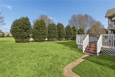 Step out of your home onto the 9th fairway.  This beautiful home on Riverfront Golf Club in Virginia - for sale on GolfHomes.com, golf home, golf lot