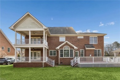 Step out of your home onto the 9th fairway.  This beautiful home on Riverfront Golf Club in Virginia - for sale on GolfHomes.com, golf home, golf lot