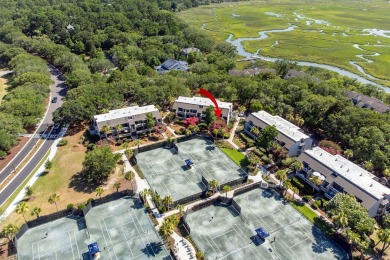 Charming First-Floor Villa Overlooking the Racquet Club on on The Seabrook Island Club in South Carolina - for sale on GolfHomes.com, golf home, golf lot