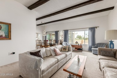 Home, sweet home! This charming 3-bedroom residence backing to on Sun City Riverview Golf Course in Arizona - for sale on GolfHomes.com, golf home, golf lot