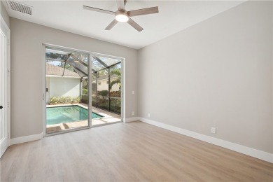 This completely renovated home sits directly on the golf course on Indian River Club in Florida - for sale on GolfHomes.com, golf home, golf lot