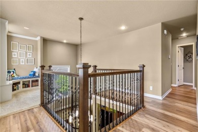 This 2-story home in Chapel Hill sits on a large cul-de-sac lot on Heritage Park Golf Course in Kansas - for sale on GolfHomes.com, golf home, golf lot
