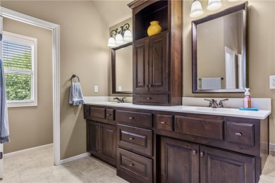This 2-story home in Chapel Hill sits on a large cul-de-sac lot on Heritage Park Golf Course in Kansas - for sale on GolfHomes.com, golf home, golf lot