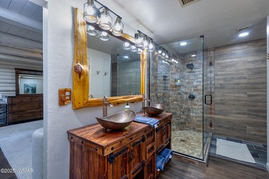 Pinetop Country Club stunning log cabin designed for comfort on Pinetop Lakes Country Club in Arizona - for sale on GolfHomes.com, golf home, golf lot