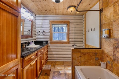 Pinetop Country Club stunning log cabin designed for comfort on Pinetop Lakes Country Club in Arizona - for sale on GolfHomes.com, golf home, golf lot