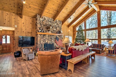 Unbelievable views of the 8th green from the gorgeous deck on White Mountain Country Club in Arizona - for sale on GolfHomes.com, golf home, golf lot